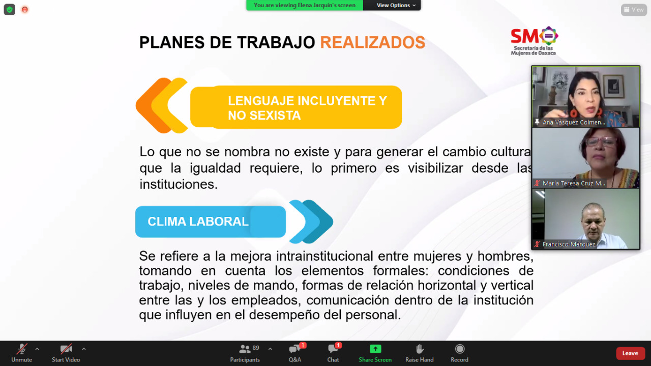 Impulsa SMO acciones afirmativas para la igualdad con Enlaces de Género