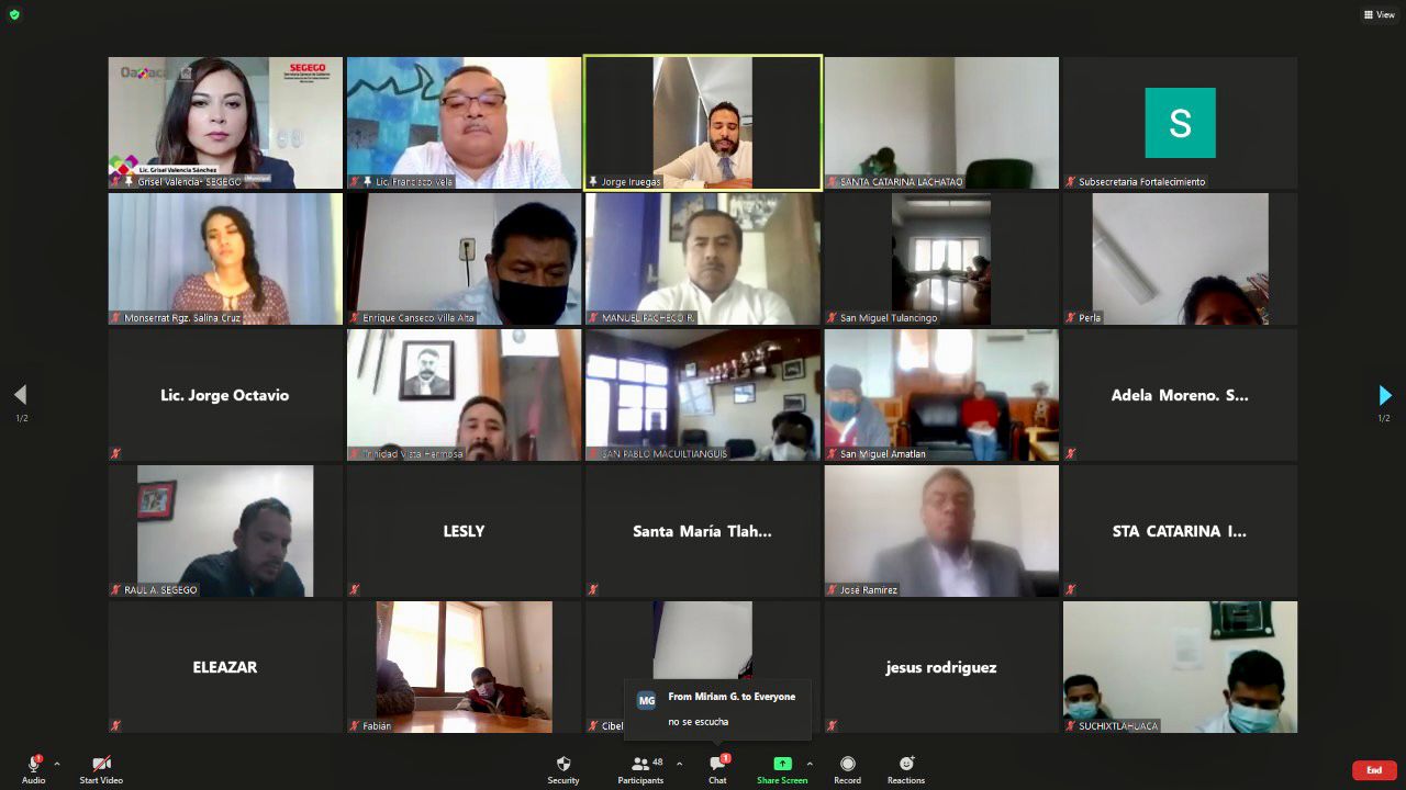 Capacita Segego a nuevas autoridades electas por Sistemas Normativos Indígenas de 30 municipios