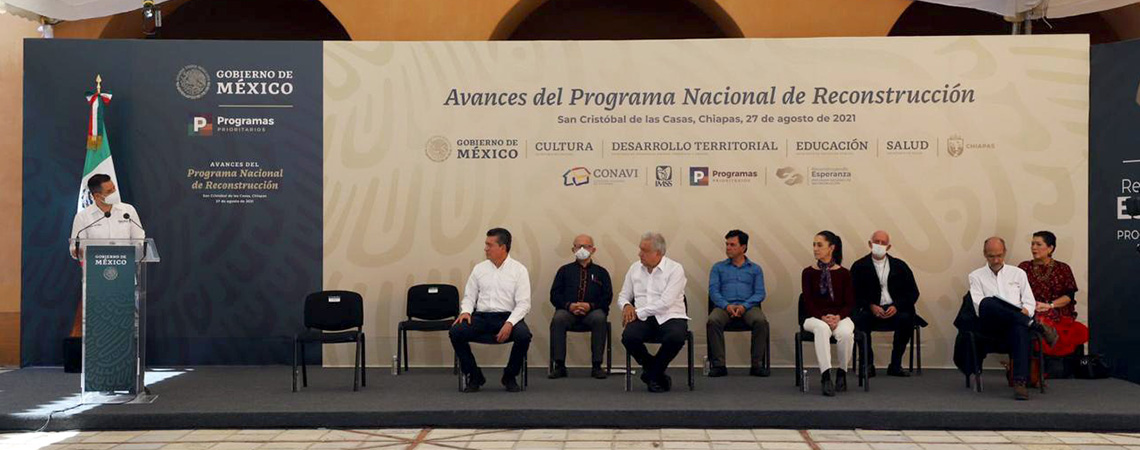 Alejandro Murat y Andrés Manuel López Obrador, Supervisan avances del Programa Nacional de Reconstrucción en Oaxaca