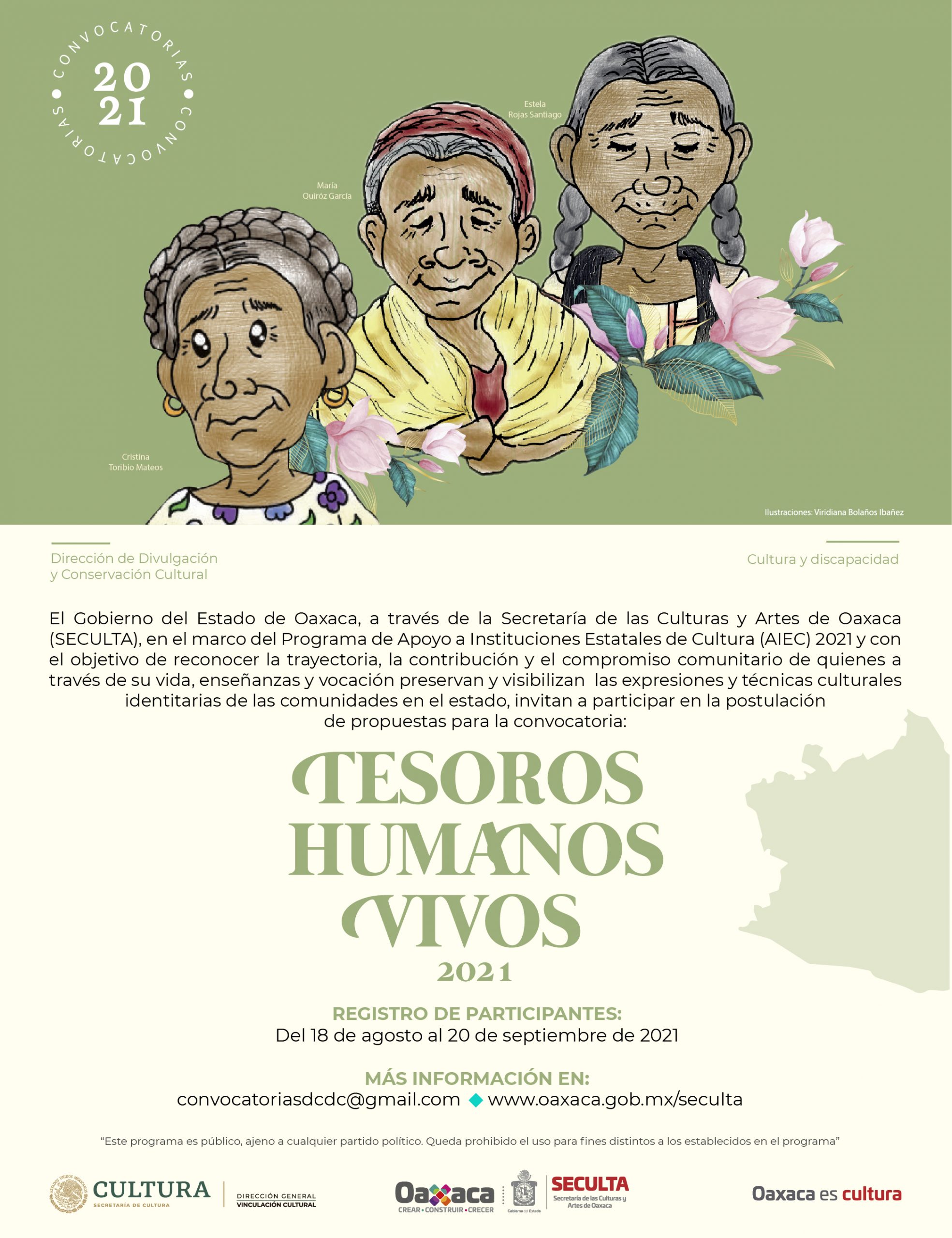 Emite Seculta convocatoria Tesoros Humanos Vivos edición 2021