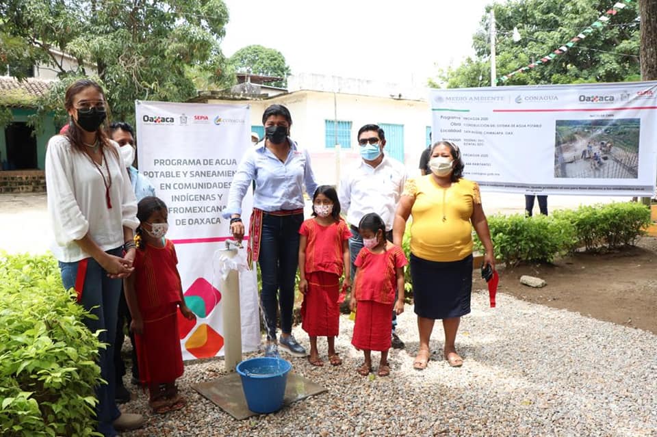 Inaugura Sepia red y ampliación del Sistema de Agua Potable en San Miguel Chimalapa