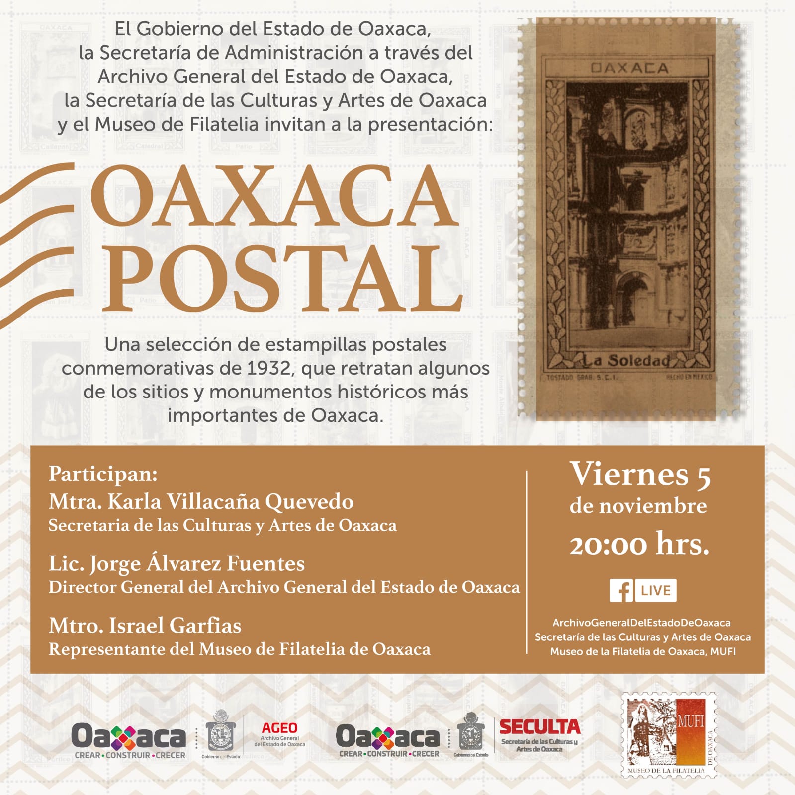 AGEO presentará “Oaxaca Postal”, una exposición   de los timbres a través del tiempo