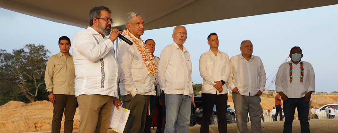 Supervisan AMLO y AMH los avances del entronque Palomares II