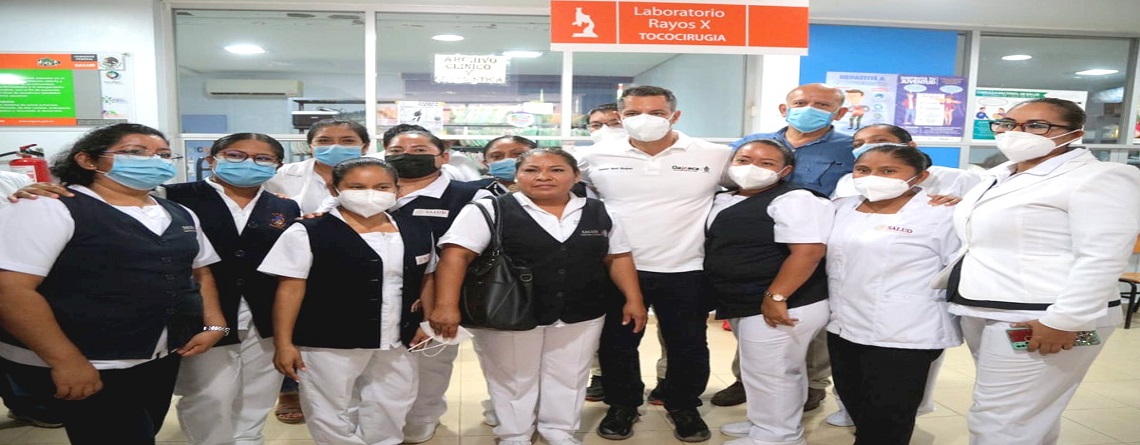 Gobernador de Oaxaca y titular del Insabi evalúan infraestructura de centros de salud del Istmo y Costa