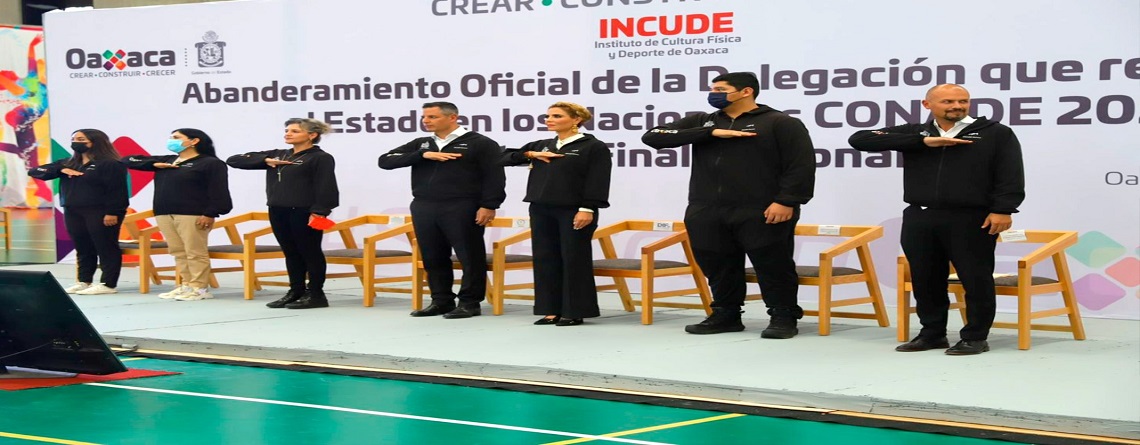 Abandera AMH la delegación de Oaxaca que participa en los  Nacionales Conade 2022