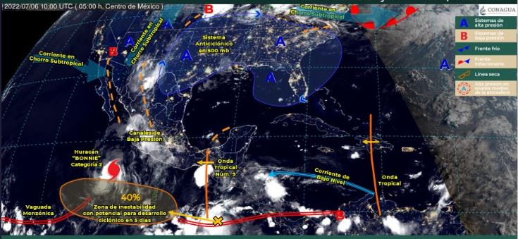 Generará onda tropical N° 9 tormentas eléctricas y rachas de viento en Oaxaca