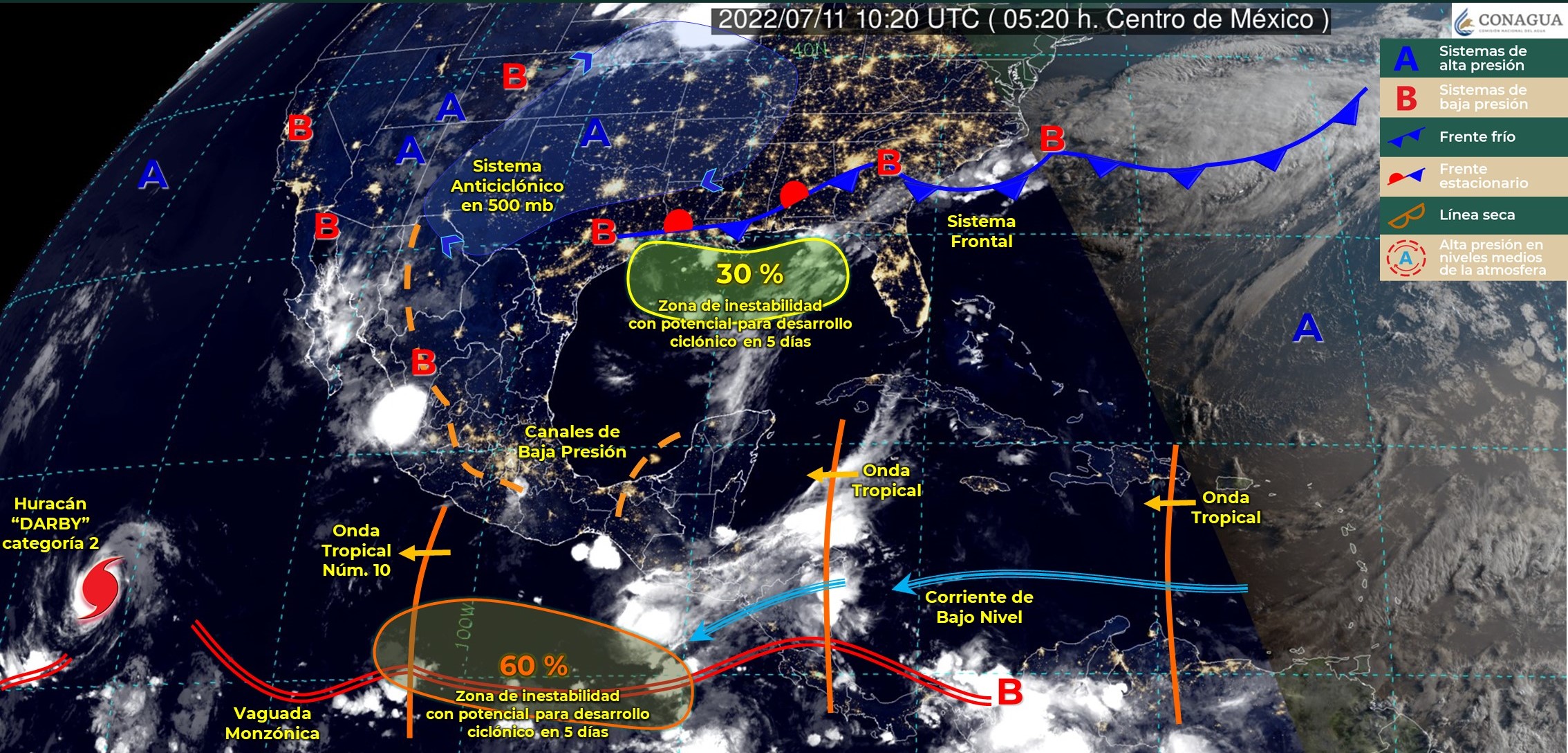 Aproximación de onda tropical mantendrá lluvia en Oaxaca; continuará ambiente caluroso