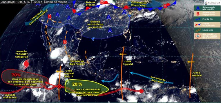 Canal de baja presión ocasionará lluvias de intensidad variable para este viernes en Oaxaca: CEPCO