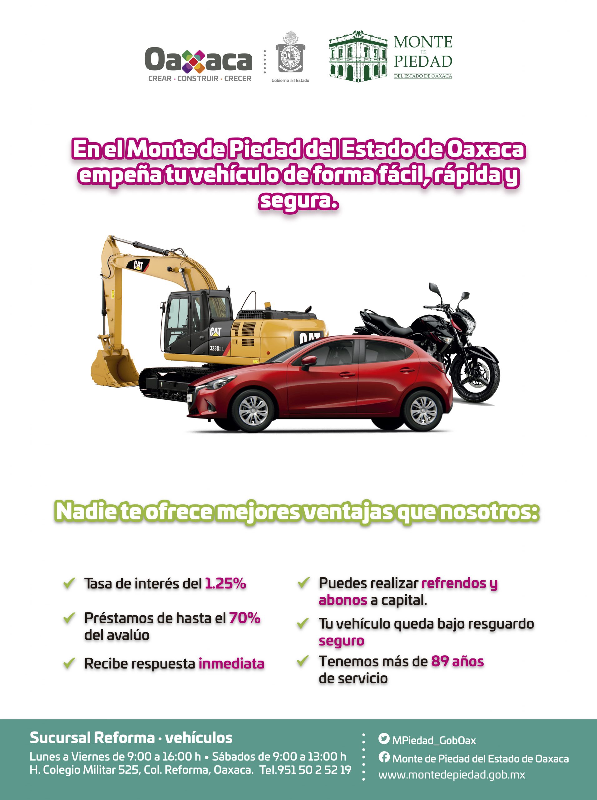 Ofrece MPEO servicio de empeño de vehículos