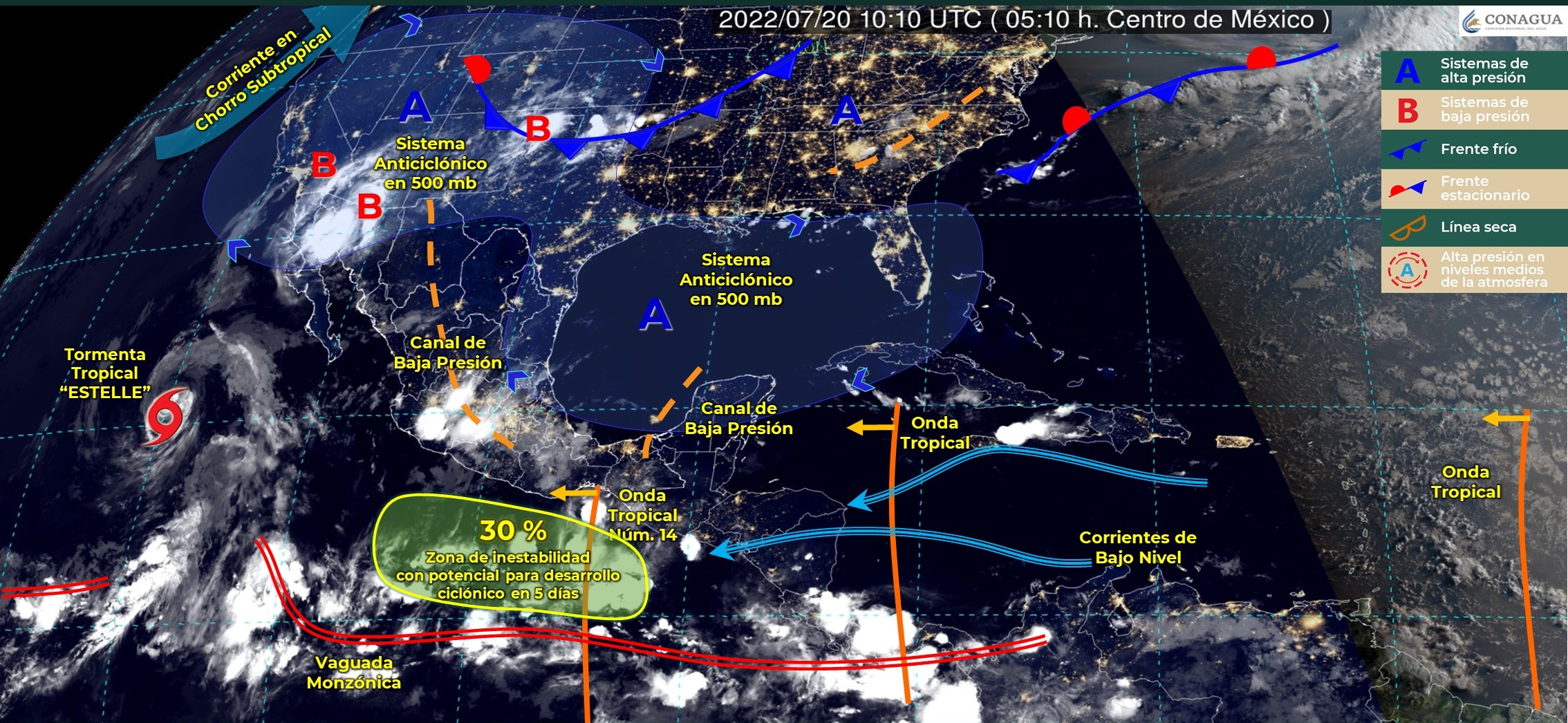 Anuncia CEPCO tormentas eléctricas, viento y nublados por el paso de la onda tropical 14