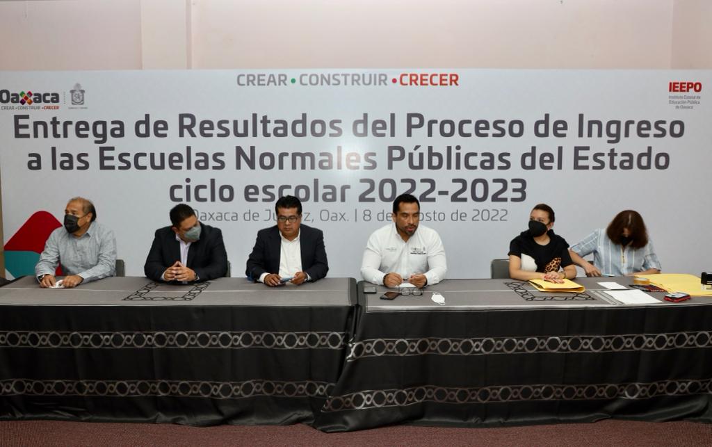 Entrega el IEEPO resultados del proceso de ingreso a las Escuelas Normales ciclo escolar 2022-2023