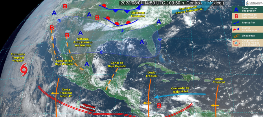 Tormentas vespertinas para este lunes, con rachas de viento y actividad eléctrica para el estado: CEPCO