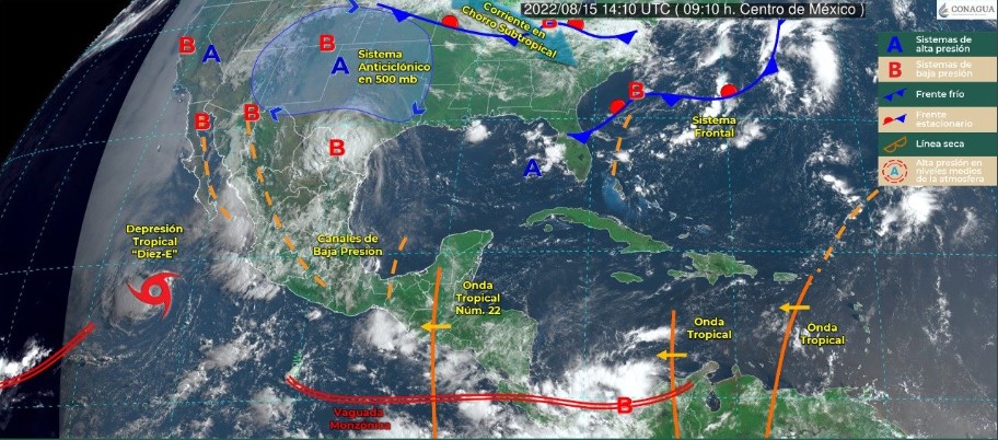 Pronostica CEPCO lluvias moderadas a fuertes para el inicio de semana en Oaxaca