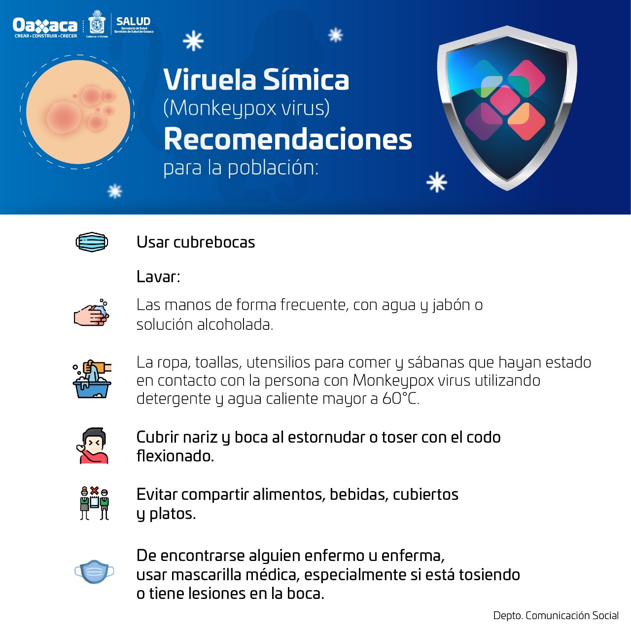 Identifican en Oaxaca tercer caso positivo de viruela símica: SSO