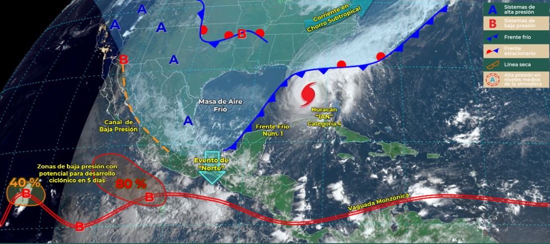 Frente frío número uno generará lluvias con tormentas fuertes en varias zonas de Oaxaca