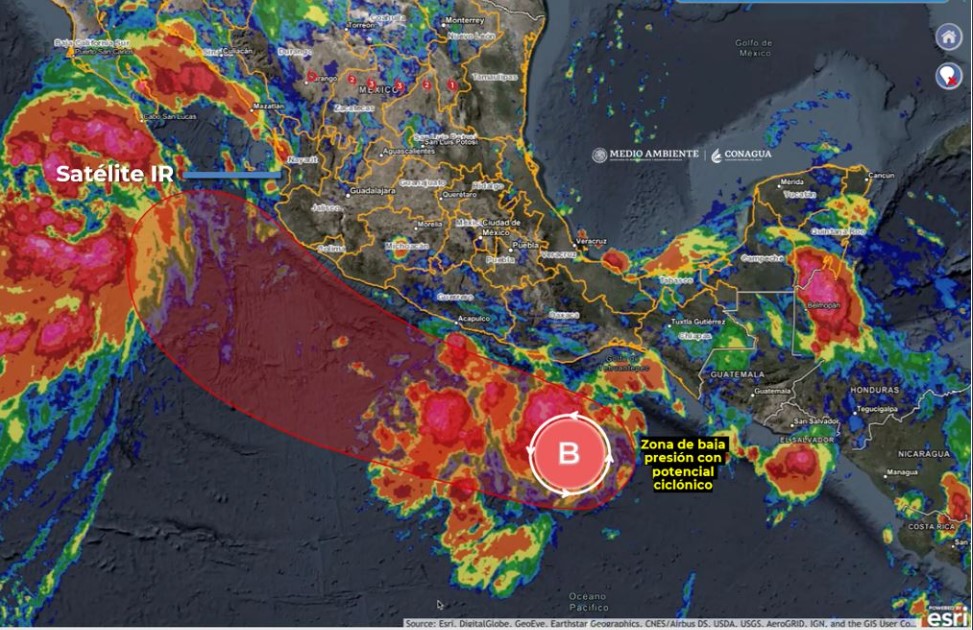 Zona de baja presión con probabilidad de desarrollo ciclónico, incrementarán precipitaciones en Oaxaca: CEPCO