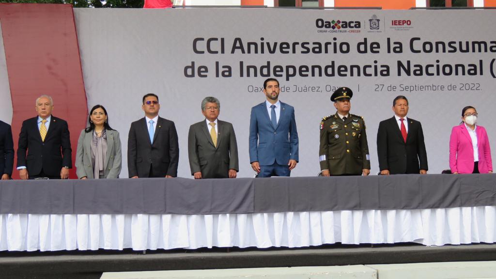Preside IEEPO ceremonia por el CCI Aniversario de la Consumación de la Independencia de México