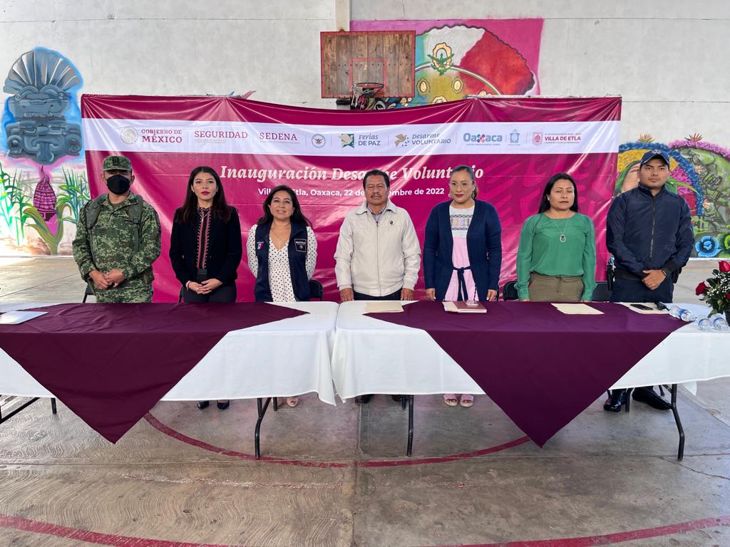 Arranca SSPO canje de armas por dinero en efectivo en la Villa de Etla