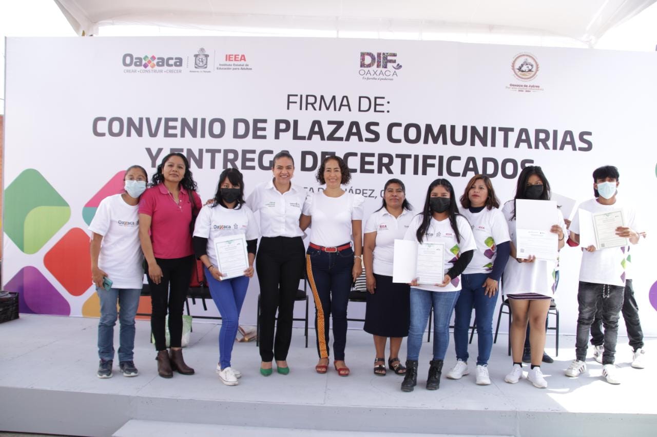Firma IEEA y Municipio de Oaxaca de Juárez convenio de colaboración para fortalecer las Plazas Comunitarias