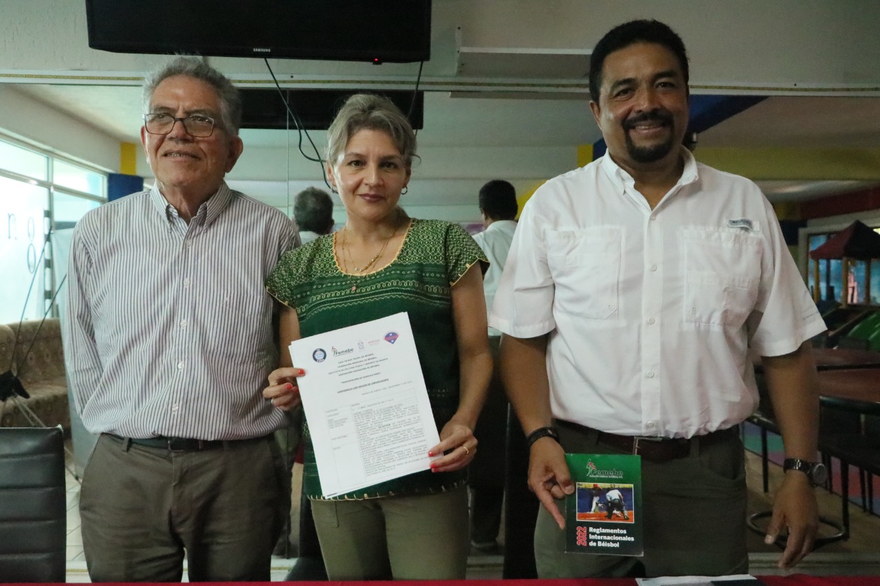 Incude Oaxaca y la Asociación Oaxaqueña de Béisbol presentan la Convocatoria del Estatal de la Liga Telmex