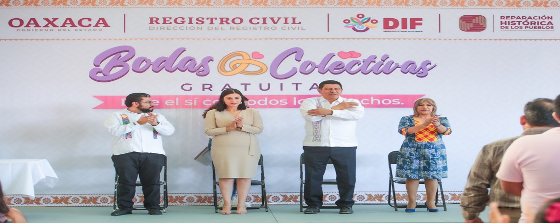 Apadrina Salomón Jara Boda Colectiva en Oaxaca