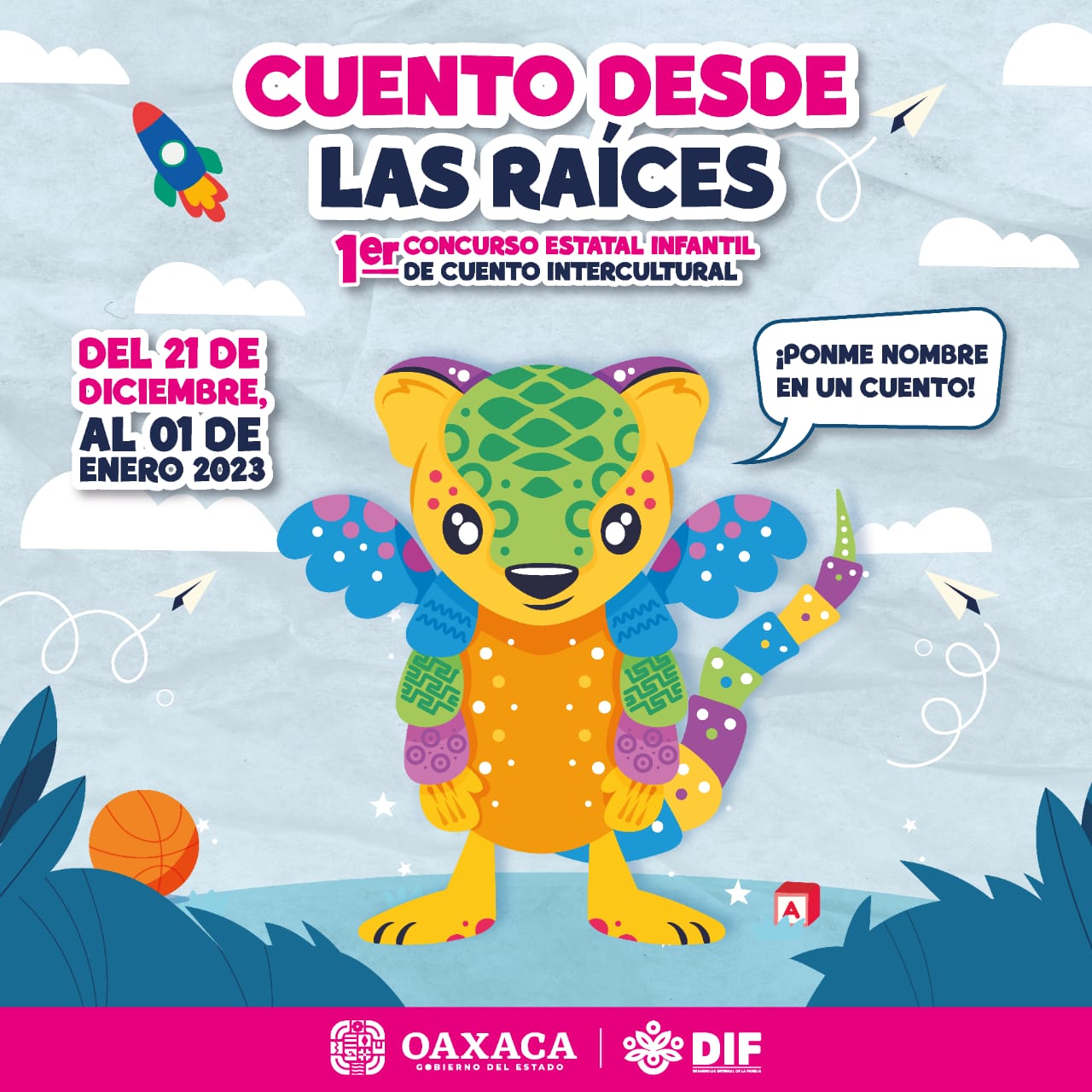 Invita DIF Estatal a la niñez oaxaqueña a participar en el primer concurso de cuento intercultural: “Cuento desde las raíces”