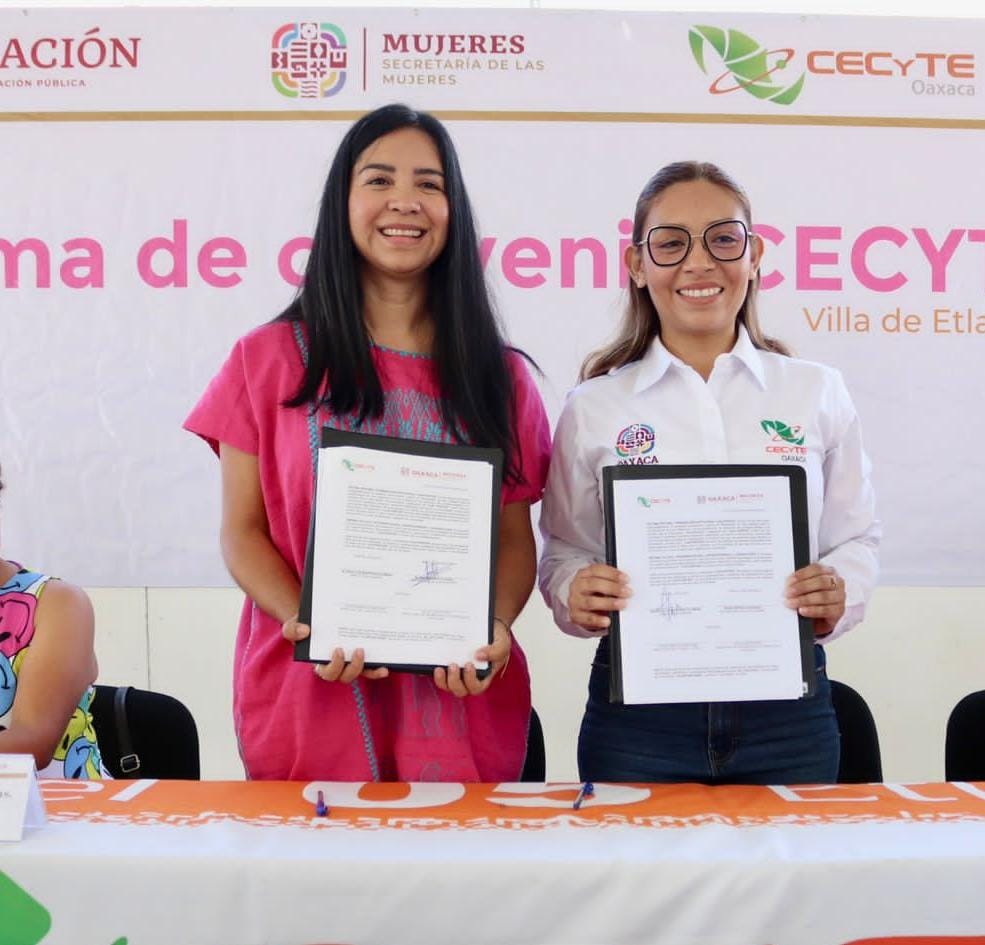 Se unen Secretaría de las Mujeres y Cecyteo para prevenir y erradicar la violencia de género