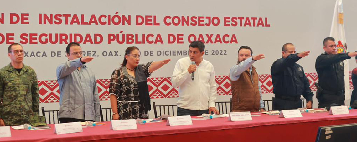 Instala Gobierno de Oaxaca Consejo Estatal de Seguridad Pública del Estado