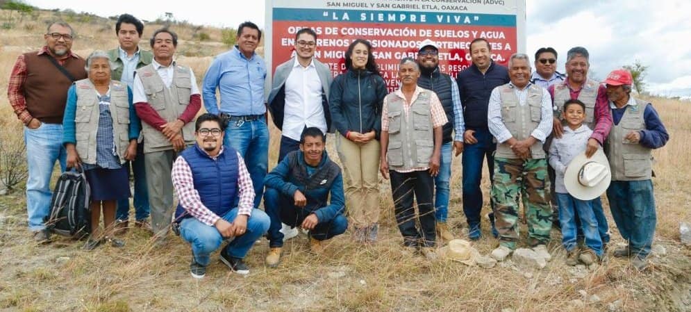 Trabaja Gobierno del Estado en obras de conservación de suelos y agua en San Miguel y San Gabriel Etla