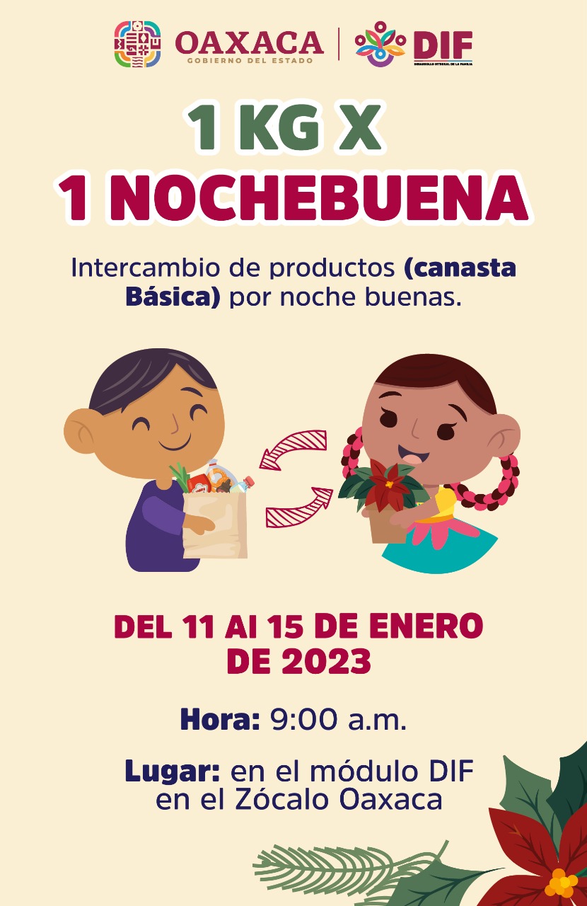 Más oaxaqueños se suman al canje de un kilo de ayuda por una planta de Nochebuena