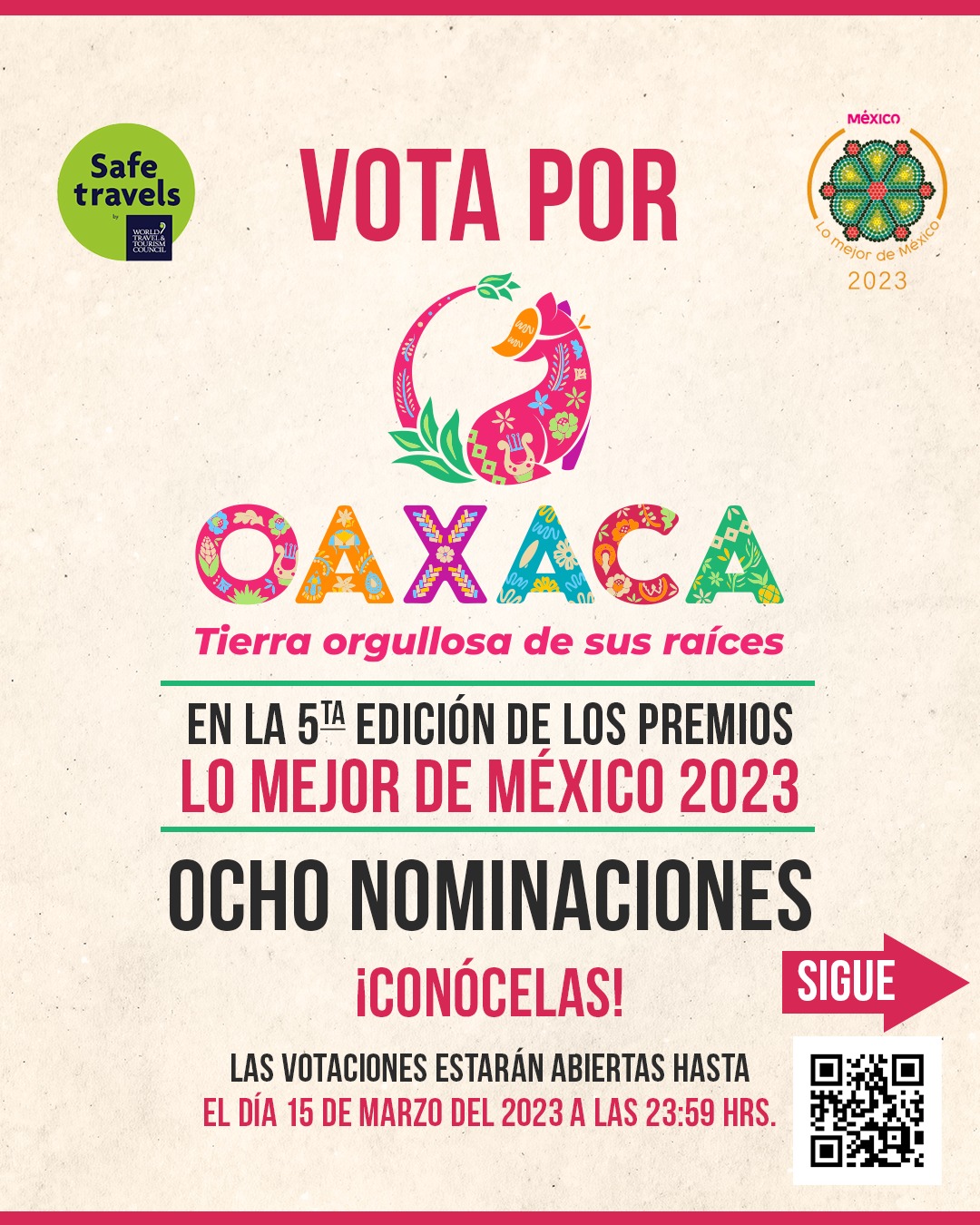 Último día para votar por Oaxaca en “Lo Mejor de México”