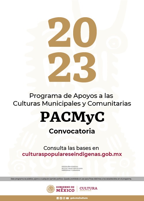 Lanzan Seculta y Secretaría de Cultura federal convocatoria PACMyC 2023