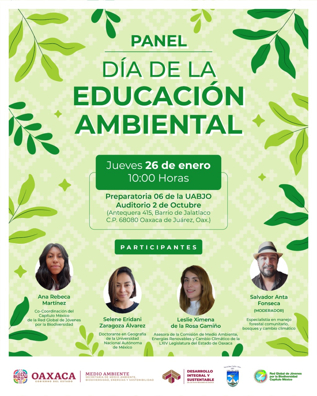 Realizará Gobierno del Estado panel de educación ambiental  para estudiantes de la UABJO