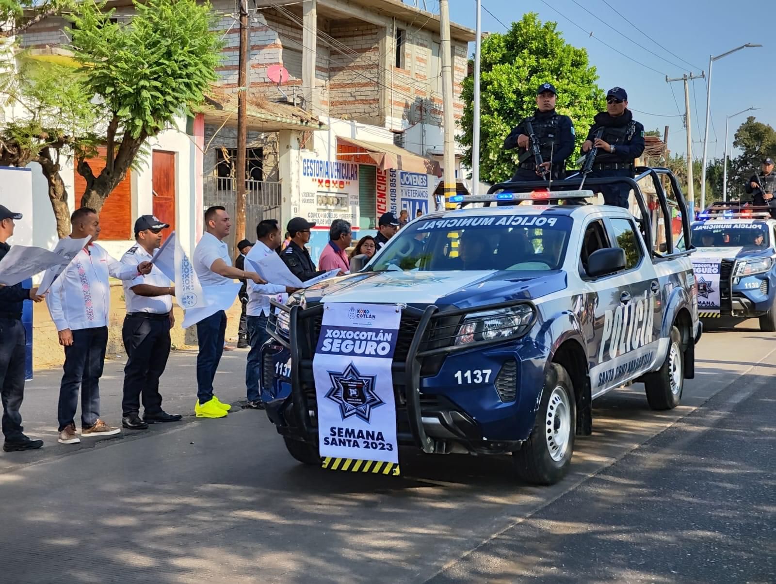 Participa Policía Vial en banderazo de inicio del Operativo “Semana Santa Segura” en Xoxocotlán