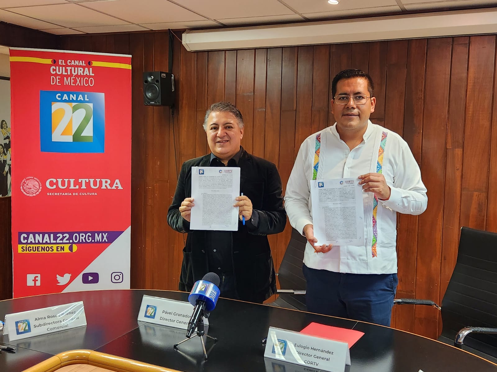 Fortalecen CORTV y Canal 22 lazos de colaboración a favor de las audiencias
