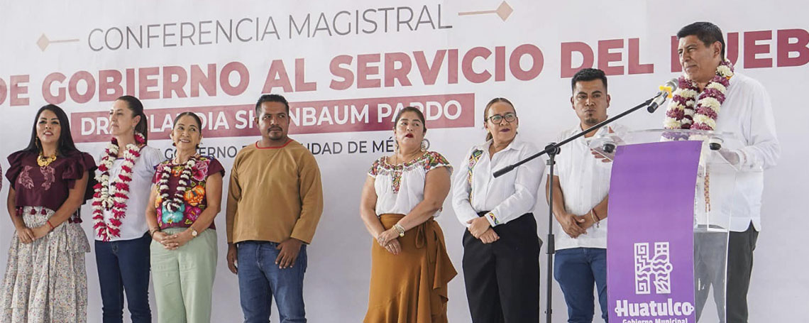 En Huatulco, coinciden Salomón Jara y Claudia Sheinbaum en la importancia de políticas a favor de la población.
