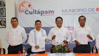 Firma IEEA convenio de colaboración con Gobierno Municipal de Cuilápam de Guerrero