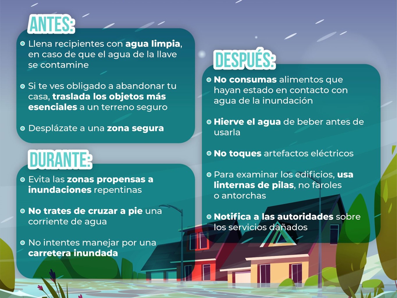 Emite Protección Civil recomendaciones ante riesgo de inundación en temporada de lluvias