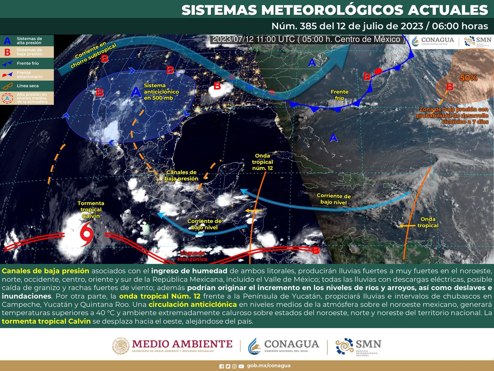 El posible ciclón tropical Calvin que se desarrolla en el Pacífico no afectará a Oaxaca: CEPCyGR