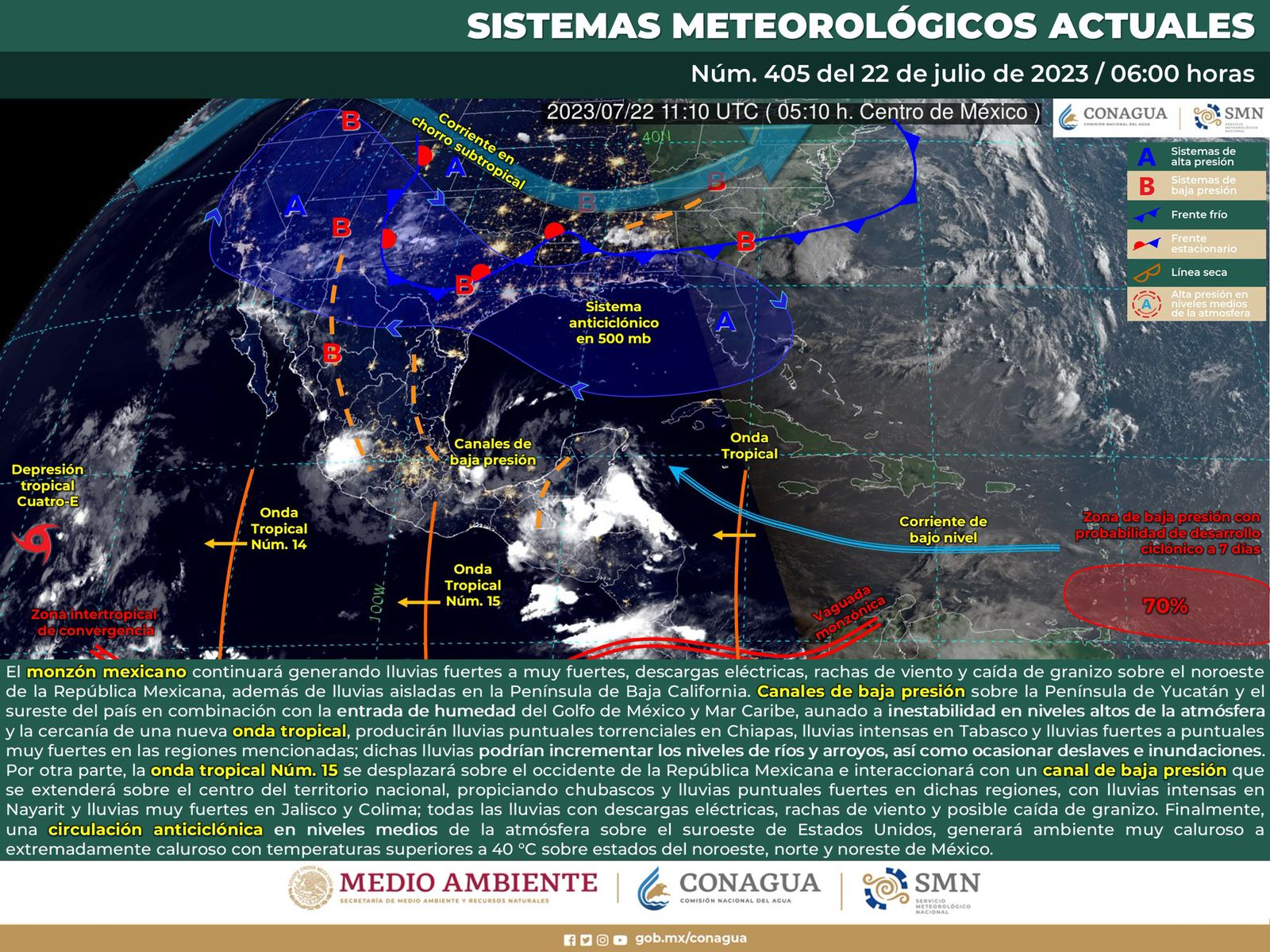 Se prevé tarde de lluvias y tormentas eléctricas en distintas regiones de Oaxaca
