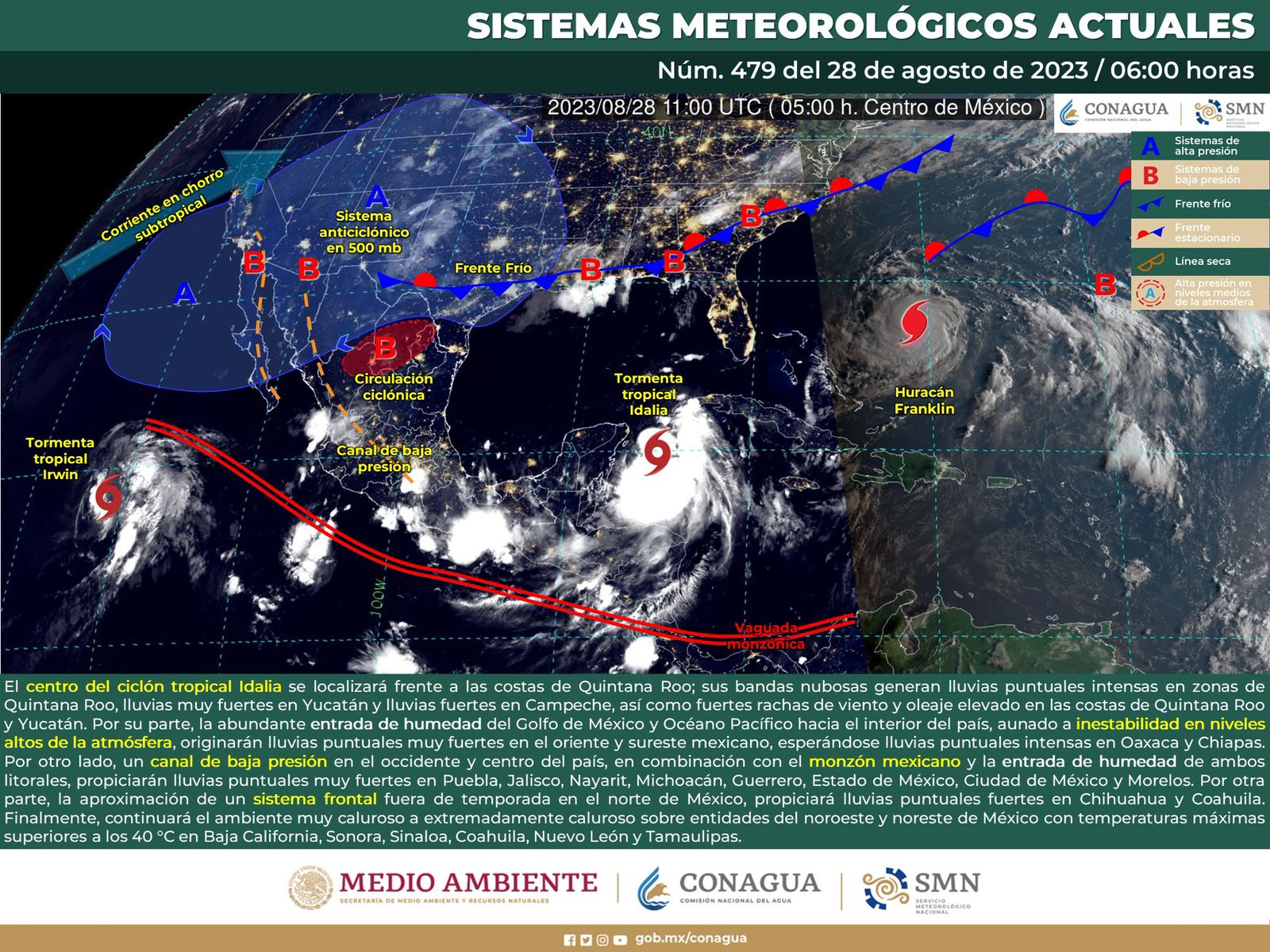 Continuarán las lluvias de variable intensidad en Oaxaca