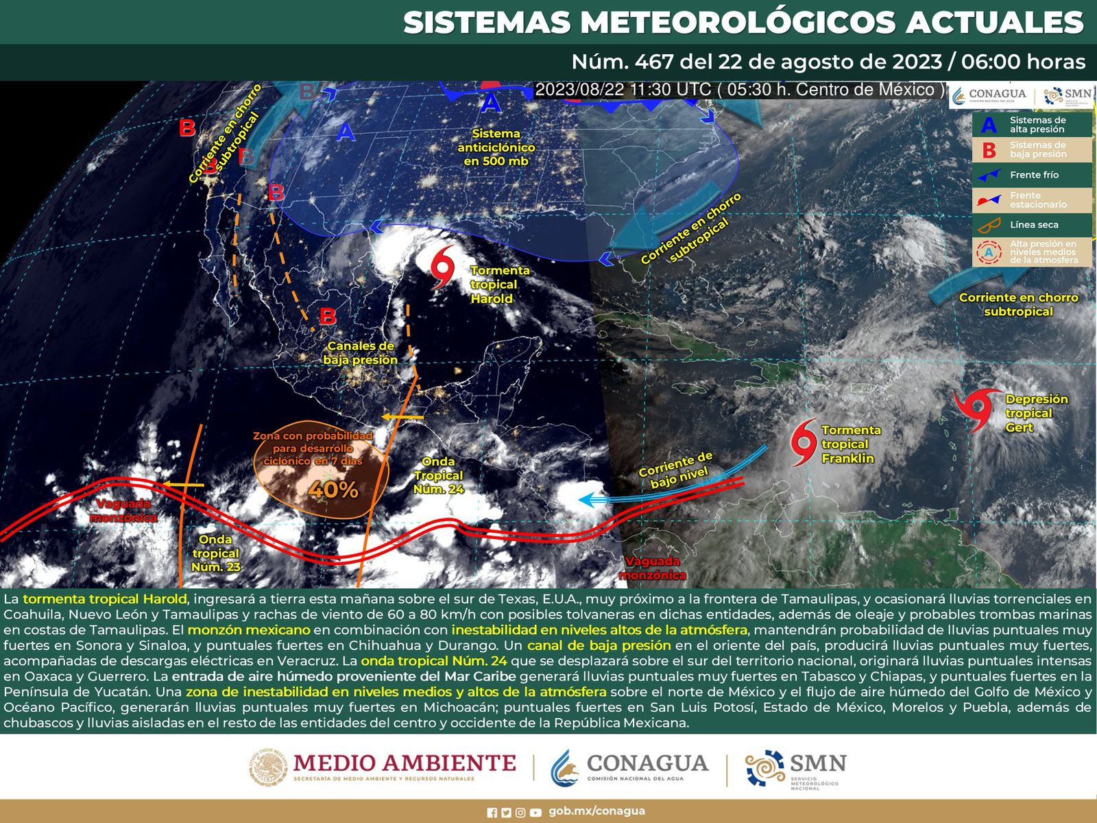 Dejará onda tropical número 24 lluvias aisladas para el estado de Oaxaca