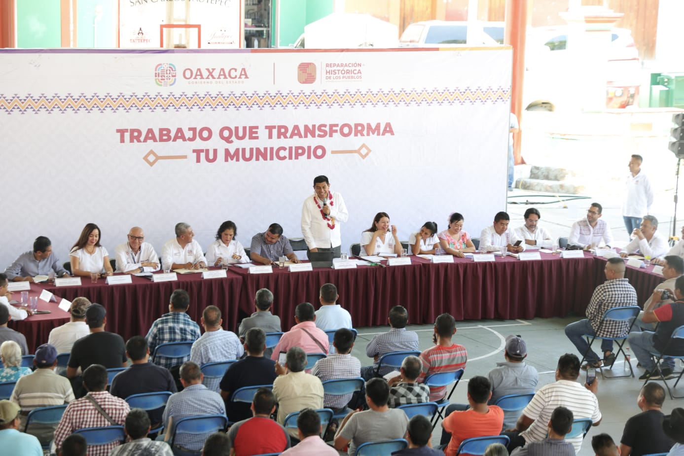 Lleva Gobierno de Oaxaca acciones de transformación a San Carlos Yautepec