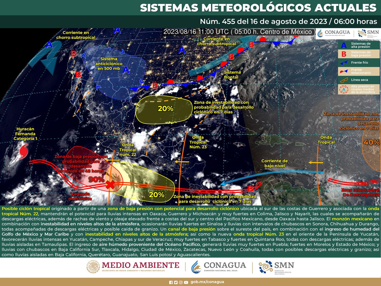 Se esperan lluvias de intensidad variable en Oaxaca