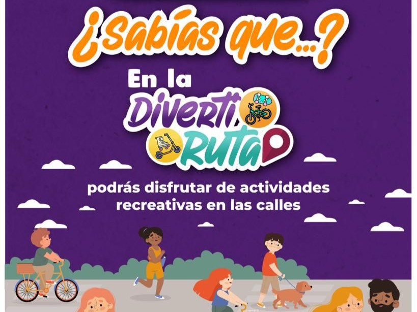 Invita Gobierno del Estado a disfrutar de la DivertiRuta este 20 de agosto