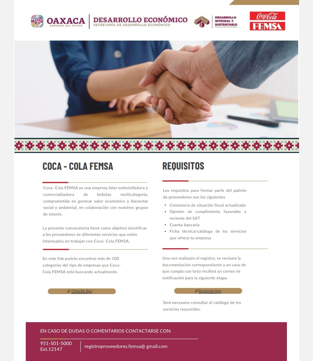 Lanzan convocatoria Coca-Cola FEMSA en busca de proveeduría de empresas oaxaqueñas