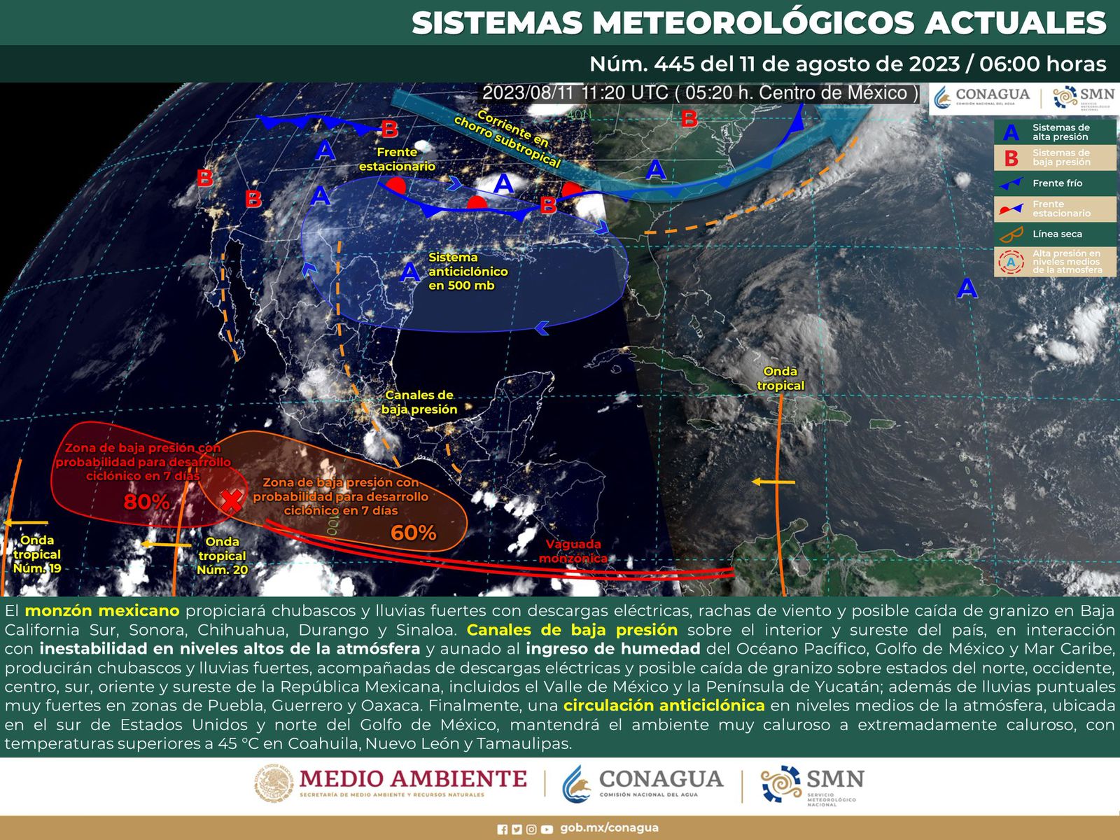 Continuarán lluvias de intensidad variable y tormentas eléctricas en el estado