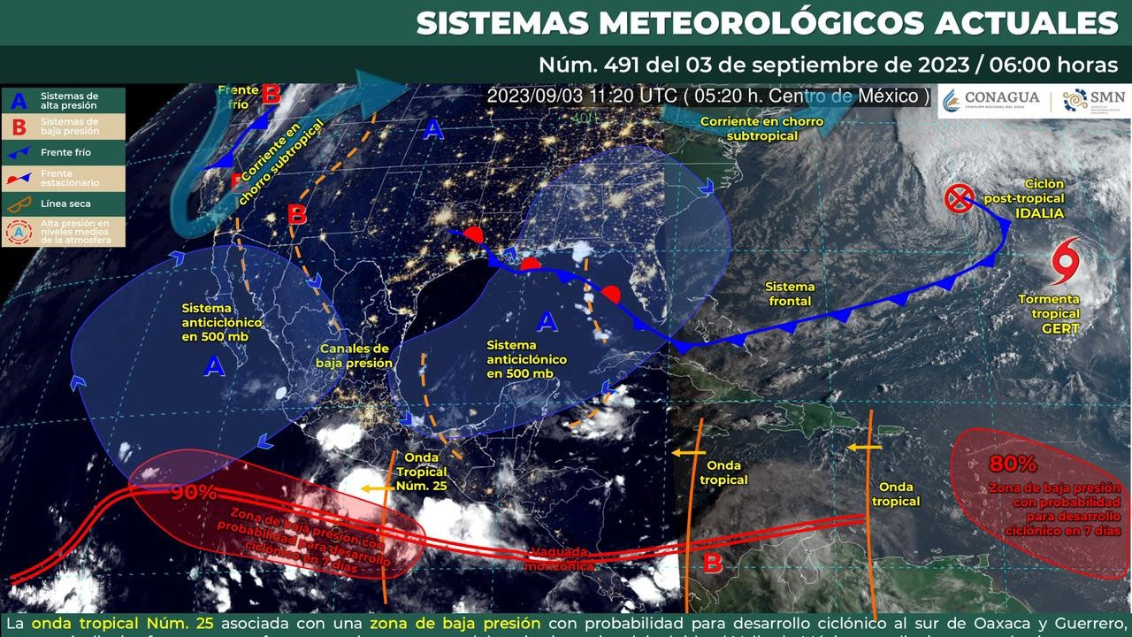 Pronostican lluvias de intensidad variable en Oaxaca