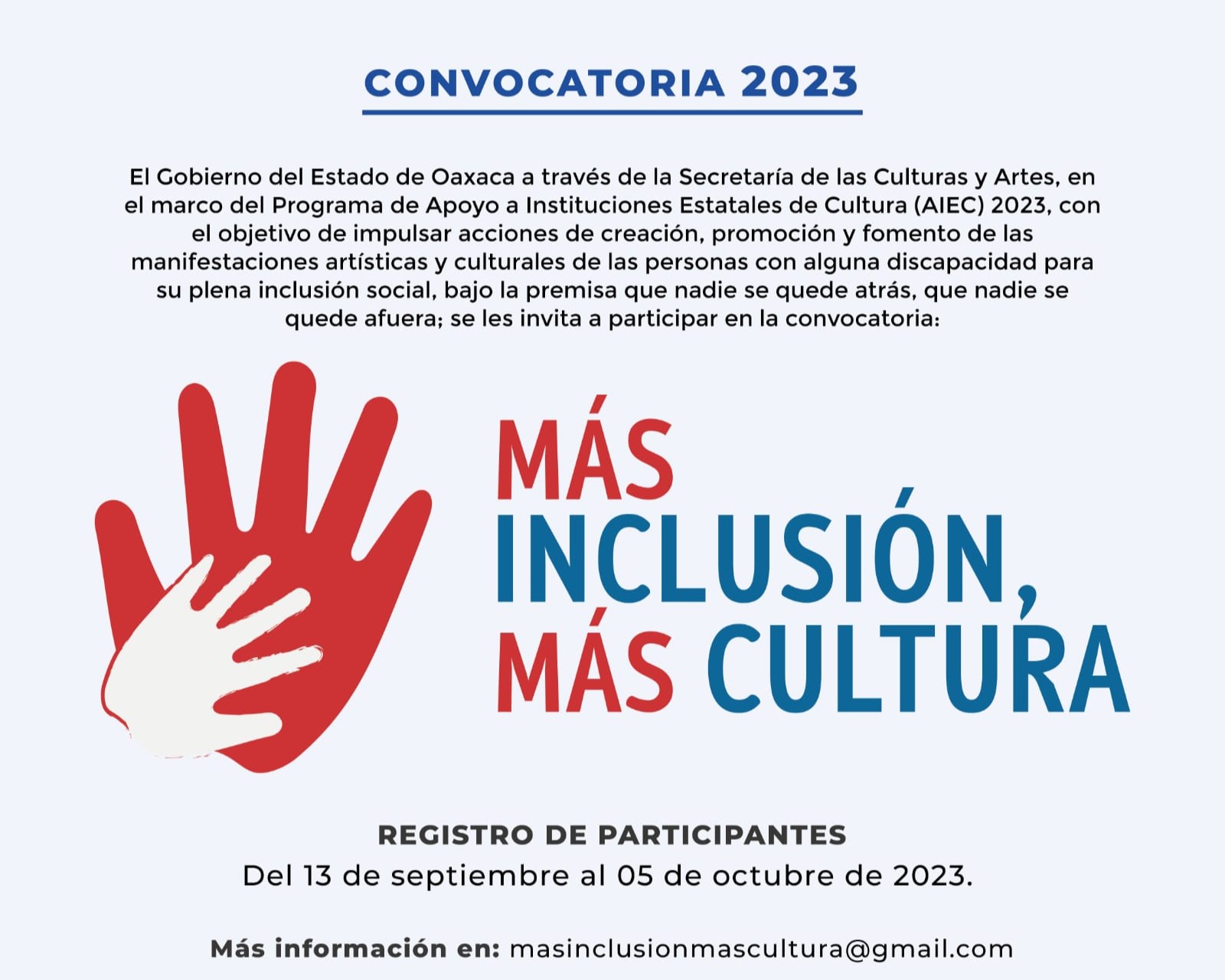 Lanza Seculta convocatoria Más Inclusión, Más Cultura, dirigida a personas con discapacidad