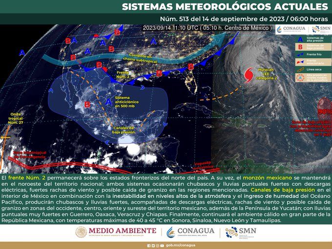 Lluvias ligeras y tormentas aisladas en la entidad es el pronóstico para este jueves